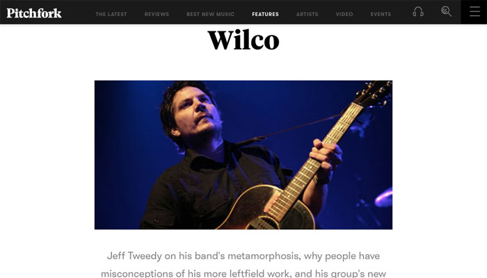 Screenshot of Wilco interview